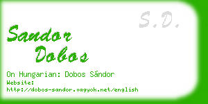 sandor dobos business card
