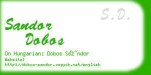 sandor dobos business card